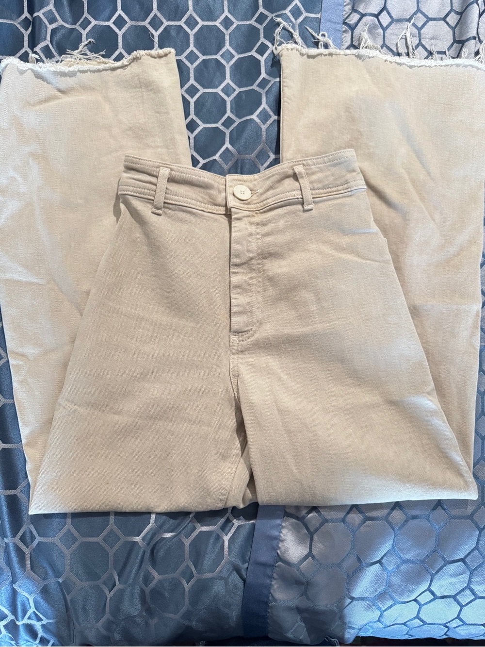Zara Marine Wide-Leg Pants in Light Beige